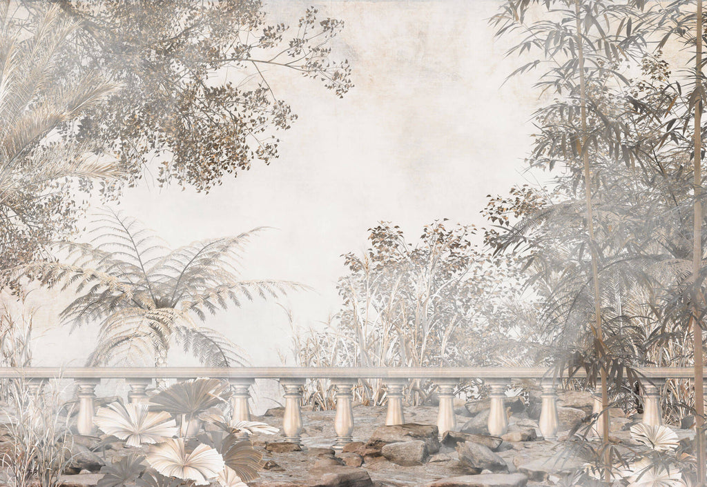 Tapet Personalizat Victorian cu ruine si vegetatie - ANCIENT JUNGLE RUINS