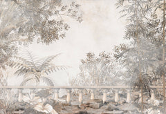 Tapet Personalizat Victorian cu ruine si vegetatie - ANCIENT JUNGLE RUINS