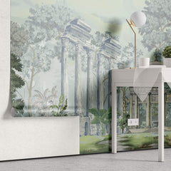 Tapet Personalizat Victorian cu ruine de piatra si vegetatie - VICTORIAN PAVILION