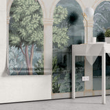 Tapet Personalizat Victorian cu coloane ruine si gradina pe inserat - MIDNIGHT VICTORIAN GARDEN