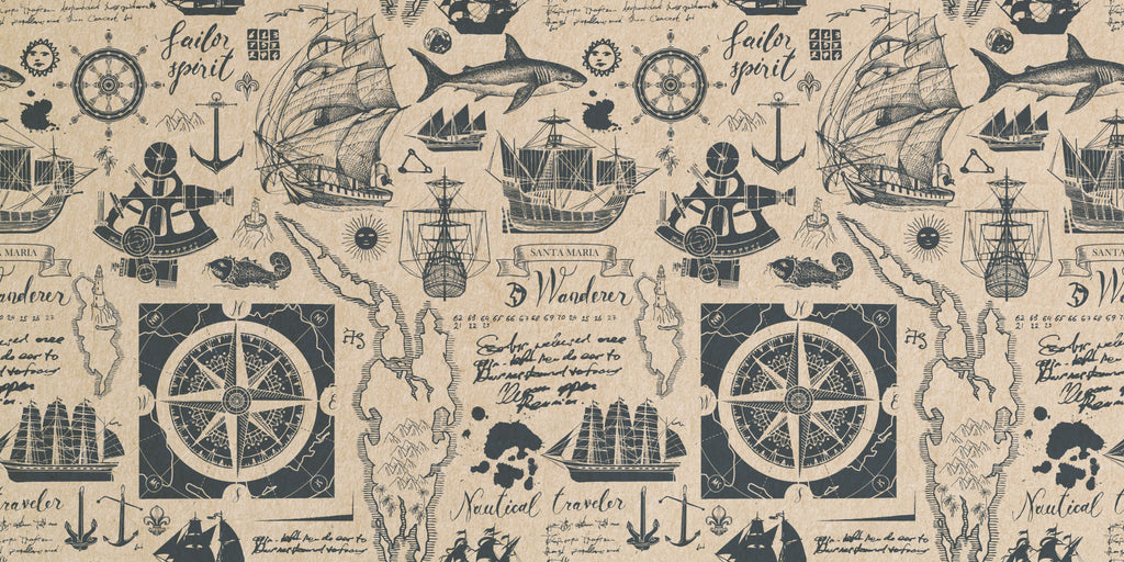 Fototapet personalizat - VINTAGE SAILOR'S MAP