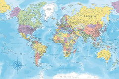 Tapet Personalizat cu harta lumii 1 - WORLD'S MAP