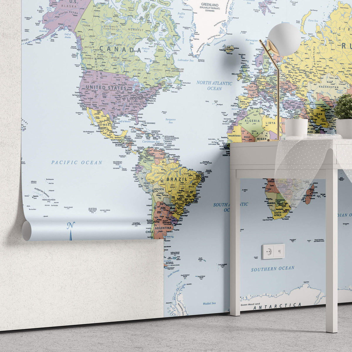 Tapet Personalizat cu harta lumii 2 - THE GLOBE