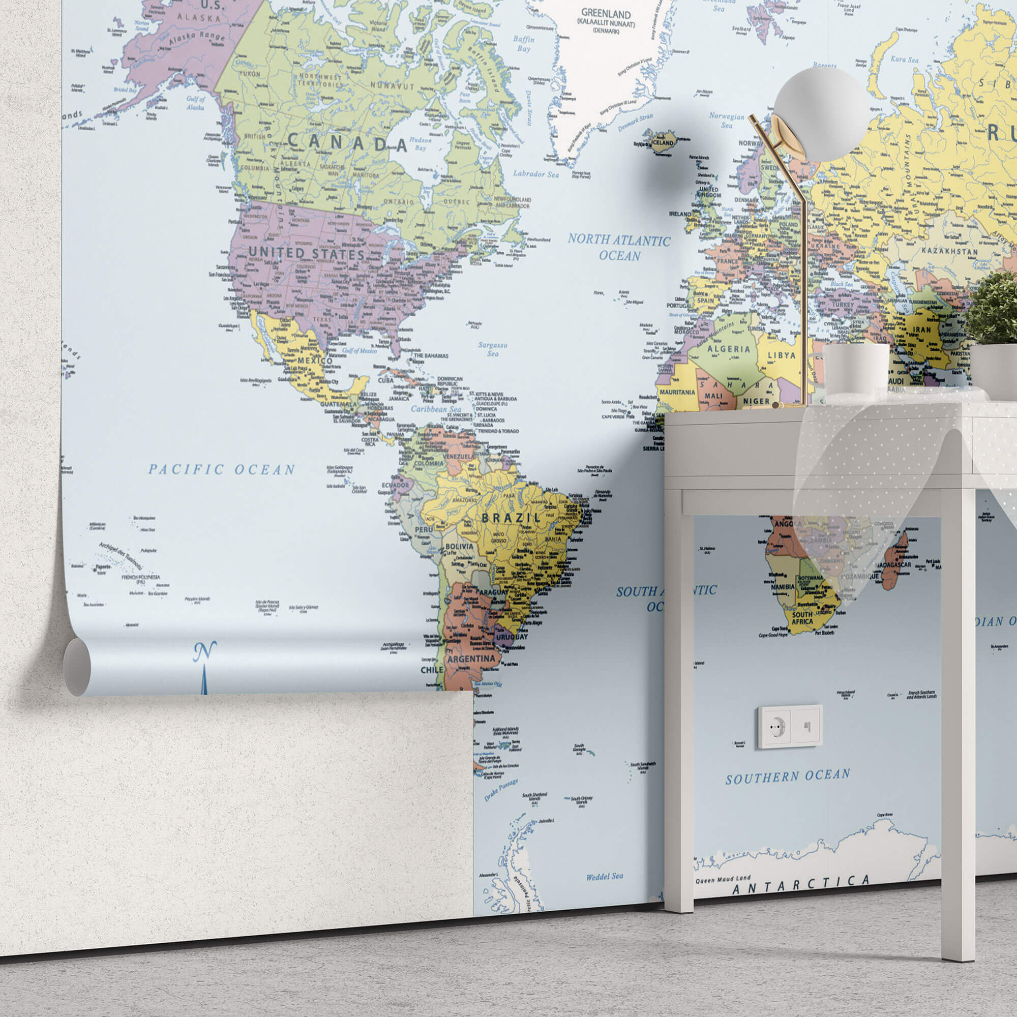 Tapet Personalizat cu harta lumii 2 - THE GLOBE