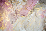 Tapet personalizat marble cu model de marmura alba si roz cu insertii aurii rose gold marble