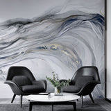 Tapet personalizat marble cu marmura alba si gri in forma de val marble wave