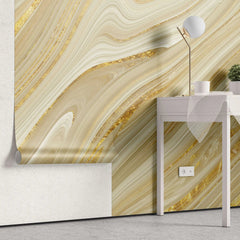 Fototapet personalizat marble in nuante de agat natural cu insertii aurii natural agate
