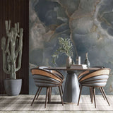Tapet personalizat marble in nuante de agat natural gri grey agate