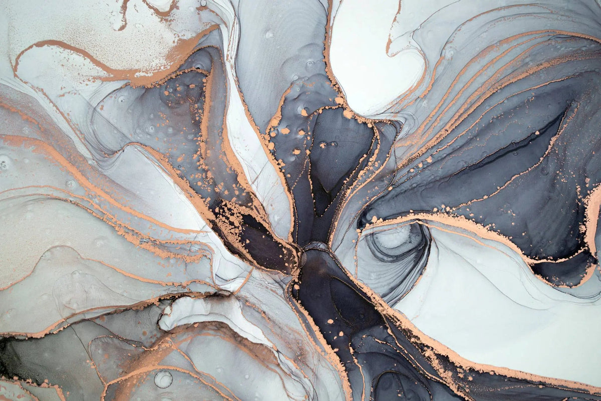Tapet personalizat marble in nuante de agat natural gri grey agate