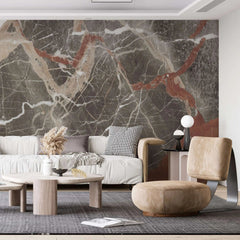 Tapet personalizat marble in nuante pamantii de argila si granit clay granit