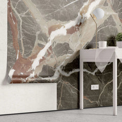 Tapet personalizat marble in nuante pamantii de argila si granit clay granit