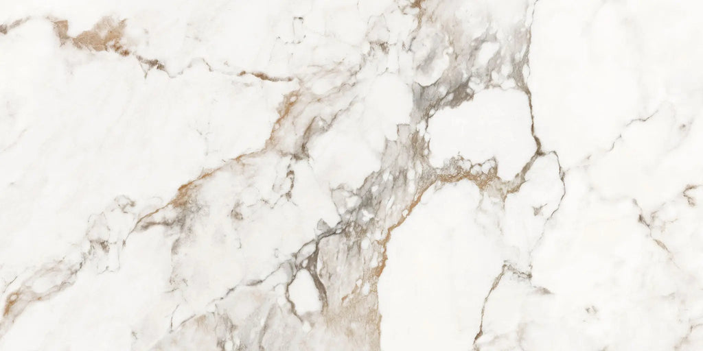 Tapet personalizat marble in nuante de marmura alba clasica cu insertii maro clasic marble