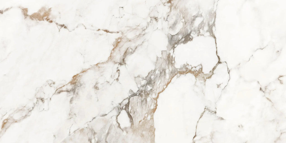 Tapet personalizat marble in nuante de marmura alba clasica cu insertii maro clasic marble