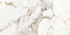 Tapet personalizat marble in nuante de marmura alba clasica cu insertii maro clasic marble