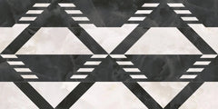 Tapet personalizat marble cu modele azteci in nuante de alb negru aztec marble