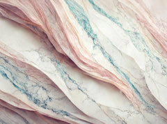 Tapet personalizat marble in nuante deschise de roz si albastru in stilul muntilor din peru light peru