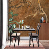 Tapet personalizat marble in nuante de maro intense nile brown