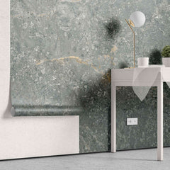 Tapet personalizat marble in nuante de verde granit sage granit