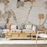 Tapet personalizat marble in nuante de granit blanc du blanc blanc du blanc
