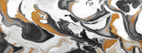 Tapet personalizat marble cu forme fluide in nuante de negru maro si alb fluid marble