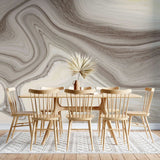 Tapet personalizat marble cu marmura in amestec de culori bej si maro vanilla chocolate