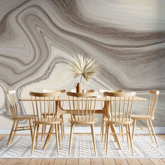 Tapet personalizat marble cu marmura in amestec de culori bej si maro vanilla chocolate