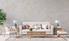 Tapet personalizat marble in nuante fine de bej si alb sidefat de marmura cuart finesse