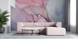Tapet personalizat marble cu o textura delicata de marmura in tonuri de roz pastel aducand finete si eleganta subtila pink delicacy