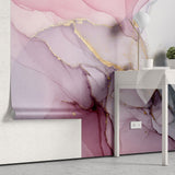 Tapet personalizat marble cu o textura delicata de marmura in tonuri de roz pastel aducand finete si eleganta subtila pink delicacy