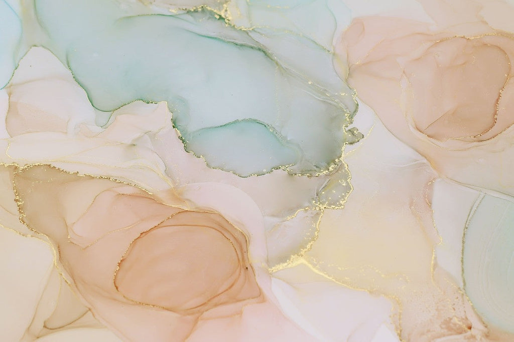 Tapet personalizat marble cu o textura de piatra in nuante blande de caisa si crem ideala pentru o atmosfera primitoare soft apricot