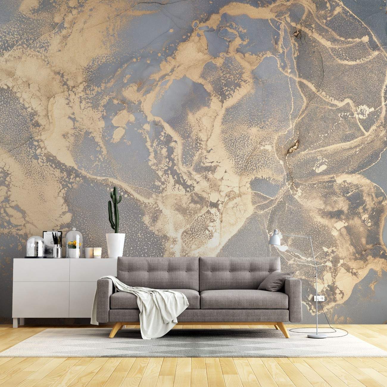 Tapet personalizat marble cu o textura de piatra cu tonuri de alb si gri deschis si accente de sclipiri ice glitter