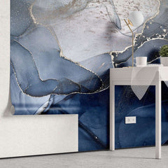 Tapet personalizat marble cu o marmura in nuante delicate de gri deschis si alb aducand o eleganta clasica cinderella