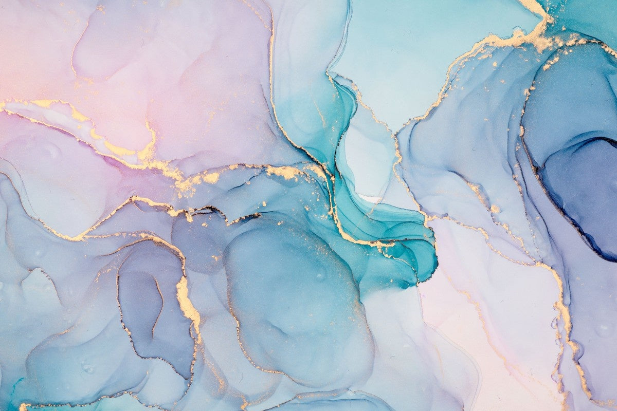 Tapet personalizat marble cu o textura de marmura in nuante vibrante de turcoaz aducand prospetime si energie spatiului vivid turquoise