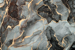 Tapet personalizat marble cu o marmura intunecata inspirata de roci vulcanice aducand un aspect robust si misterios volcanic marble