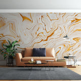 Tapet personalizat marble cu o piatra in nuante calde de caisa si roz pal pentru un ambient relaxant si delicat sweet apricot