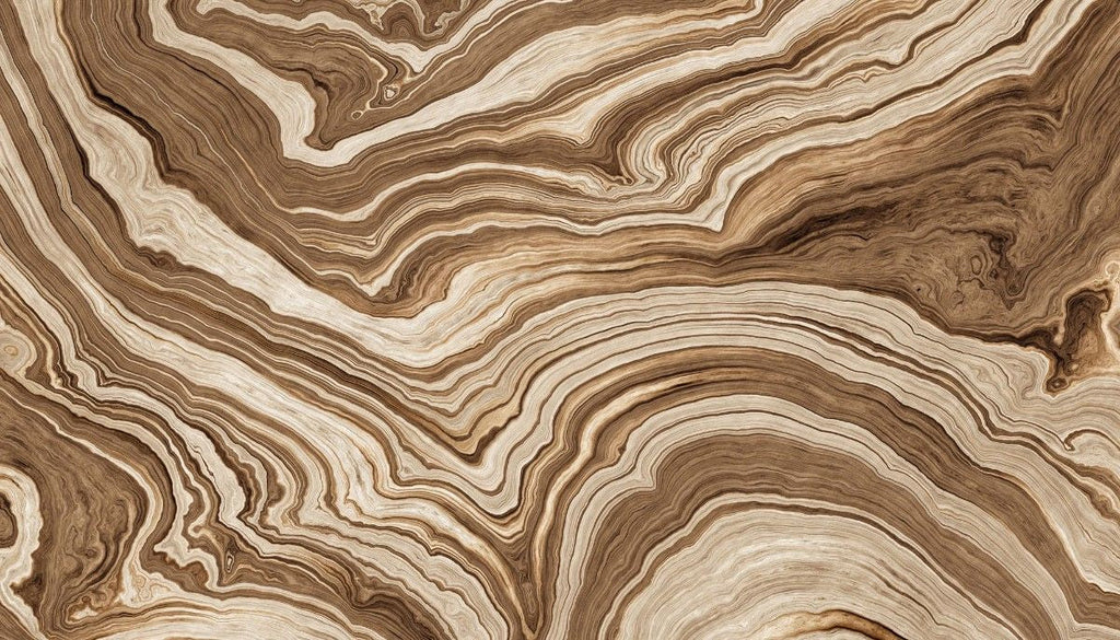 Tapet personalizat marble cu o textura de piatra in nuante calde de maro si teracota ce amintesc de peisajele aride colorado