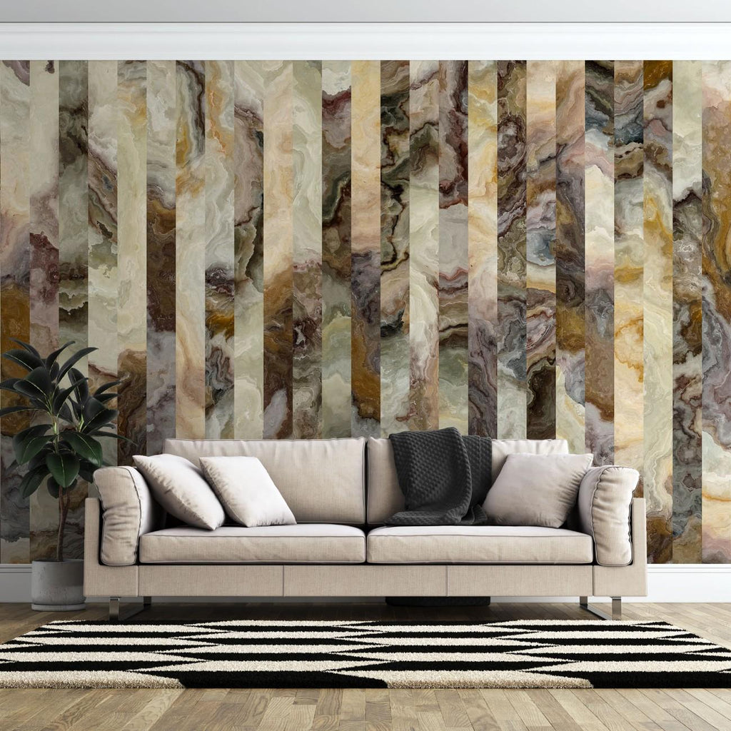 Tapet personalizat marble cu o marmura texturata in tonuri de gri inchis si alb ce ofera profunzime si un aspect clasic marmorosch