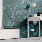 Tapet personalizat marble cu o piatra in tonuri de gri deschis si alb cu detalii subtile ce evoca peisajele mediteraneene kefalonia