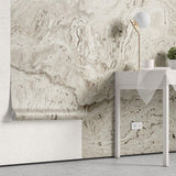 Tapet personalizat marble cu o textura de travertin in nuante calde de bej si crem ideala pentru un stil natural si atemporal travertine