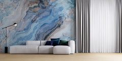 Tapet personalizat marble cu o textura de piatra in nuante reci de alb si gri amintind de peisajele arctice pline de lumina arctic i