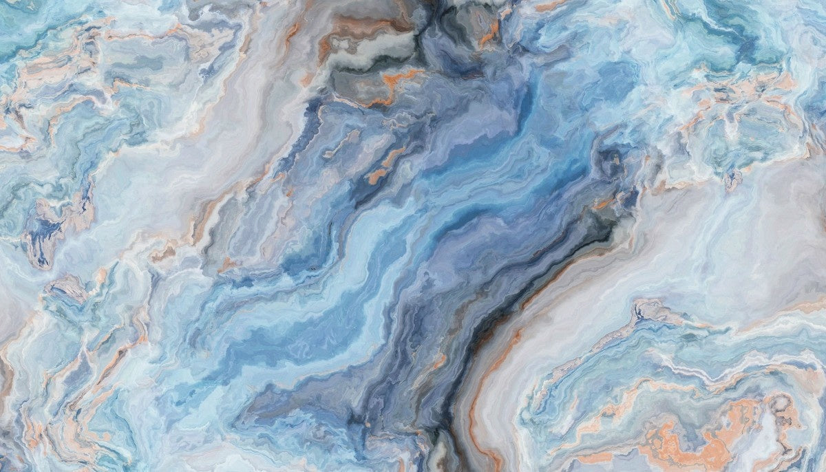 Tapet personalizat marble cu o textura de piatra in nuante reci de alb si gri amintind de peisajele arctice pline de lumina arctic i