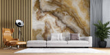 Tapet personalizat marble cu o marmura in nuante calde de bej si crem cu detalii ce evoca atmosfera relaxanta a bailor turcesti hammam i