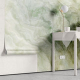 Tapet personalizat marble cu o piatra semipretioasa de onix verde cu insertii distincte aducand o nota de lux natural green onyx