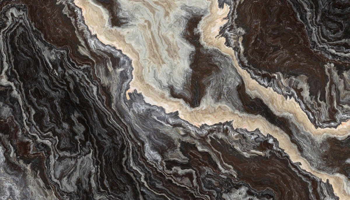 Tapet personalizat marble cu o marmura bogata in nuante de maro inchis si accente de cafeniu creand un decor sofisticat dark chocolate
