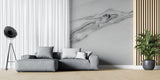 Tapet personalizat marble cu o marmura in nuante de alb negru si gri pentru un design minimalist si sofisticat monochrome