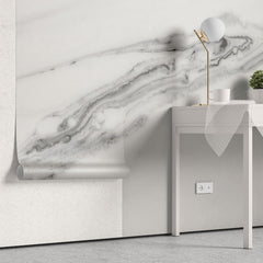 Tapet personalizat marble cu o marmura in nuante de alb negru si gri pentru un design minimalist si sofisticat monochrome