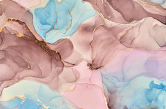 Tapet personalizat marble cu o marmura roz cu puternice insertii negre creand un contrast indraznet si modern pink contrast