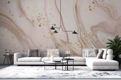 Tapet personalizat marble cu o piatra roz cu particule stralucitoare ce ofera un efect sclipitor si elegant sparkle pink
