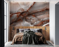 Fototapet personalizat marble cu o piatra semipretioasa de onix maro cu modele complexe ce adauga profunzime si lux brown onyx