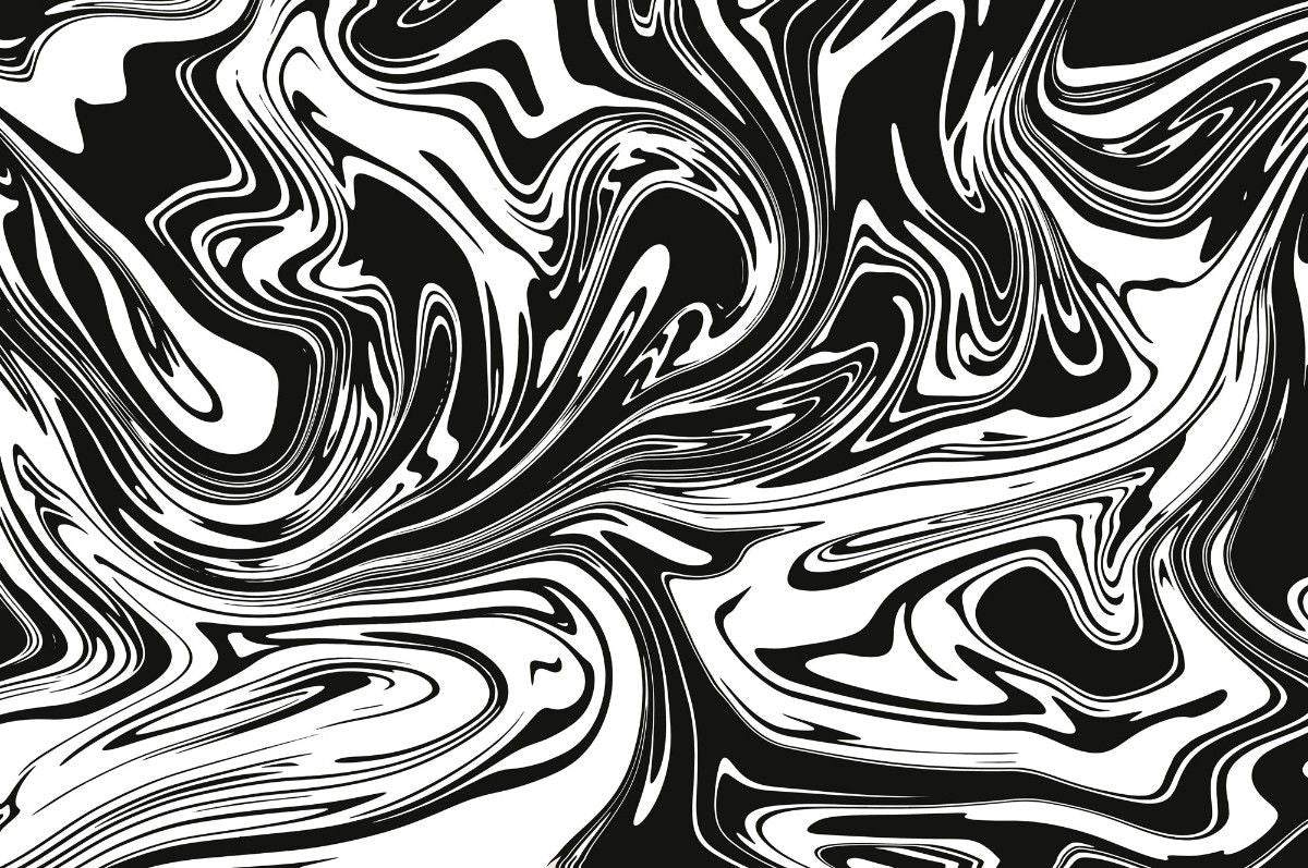 Tapet personalizat marble cu un model de marmura acril neagra cu alb ce creeaza un design dinamic si elegant black swirl